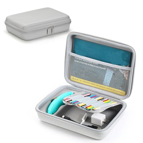 ZLiT Hartschalen-Tragetasche für 3Doodler Start+ Essentials (2024), 3D-Stift-Set für Kinder, schützendes Stifteetui, Aufbewahrung für 3D-Stifte, Kunststoff-Filamentstränge und Ladekabel (grau) von ZLiT