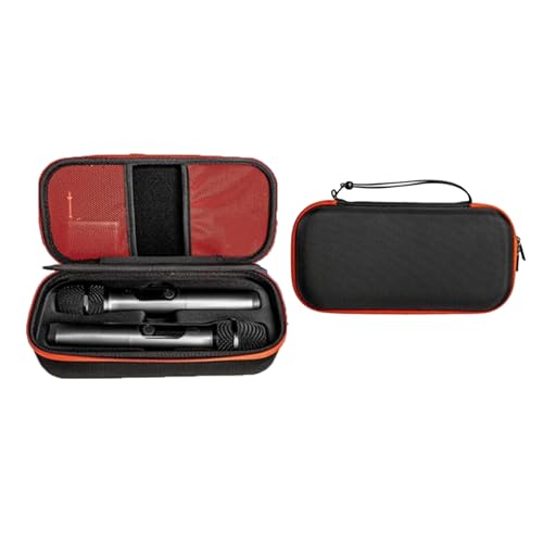 ZLiT PartyBox Mikrofonhülle, Dual-Mikrofon-Aufbewahrungstasche, Reise-Hartschalen-Tragetasche für PartyBox, Mikrofontasche, Organizer-Tasche (schwarz) von ZLiT