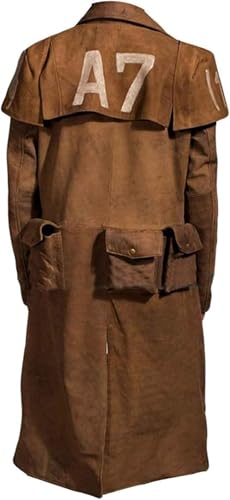 ZM ATTIRE Herren A7 NCR Veteran Ranger Armor Cosplay Halloween Kostüm Staubwedel Trench-Ledermantel, Wildleder - Brauner Mantel A7, M ZM ATTIRE Herren A7 NCR Veteran Ranger Armor Cosplay Halloween Kostüm Staubwedel Trench-Ledermantel, Wildleder - Brauner Mantel A7, M von ZM ATTIRE