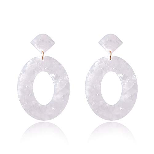 Acryl Schildpatt Ohrringe für Frauen Harz Geometrische Ohrringe für Frauen Acetat Tropfen baumeln Ohrringe Retro Leopard Ohrring Harz Creolen für Frauen von ZMANYIJEW