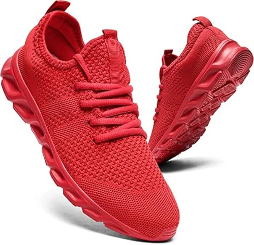 Herren-Sneaker für Laufen, Walking, Tennis, Sportschuhe, Joggen, Fitnessstudio, Sneaker, rot, 39 2/3 EU von ZMBCYG