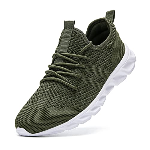 ZMBCYG Laufschuhe Herren Sneaker Sportschuhe Turnschuhe Straßenlaufschuhe Leichtgewichts Männer Running Schuhe Walkingschuhe Tennisschuhe Fitnessschuhe Joggingschuhe Grün 39 EU von ZMBCYG