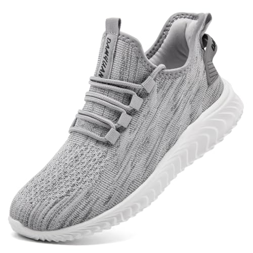 ZMBCYG Damen Schuhe Laufschuhe Sneaker Sportschuhe Turnschuhe Leichte Freizeitschuhe rutschfeste AtmungsaktiveTennisschuhe Grau 38 von ZMBCYG