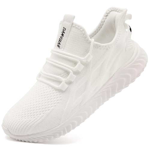 ZMBCYG Herren Schuhe Sportschuhe Sneaker Turnschuhe Laufschuhe Slip On Walkingschuhe leicht Freizeit Atmungsaktiv Fitnessschuhe Tennisschuhe Weiß 41 von ZMBCYG