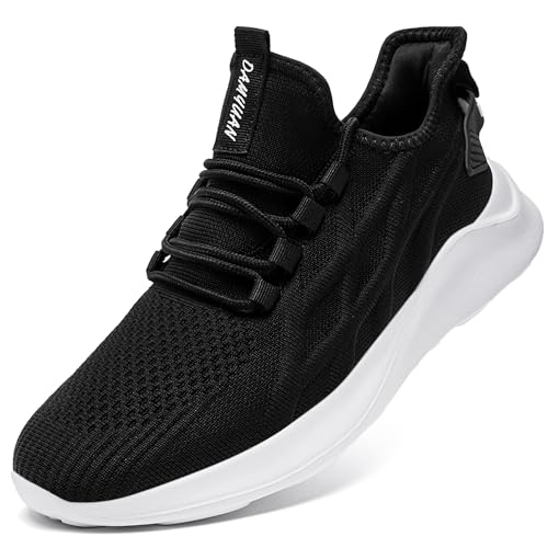 ZMBCYG Herren Sportschuhe Laufschuhe Turnschuhe Straßenlaufschuhe Tennisschuhe Schuhe Fitness Joggingschuhe Walkingschuhe Leichtgewichts Freizeit Atmungsaktive Schwarz Weiß 43 von ZMBCYG