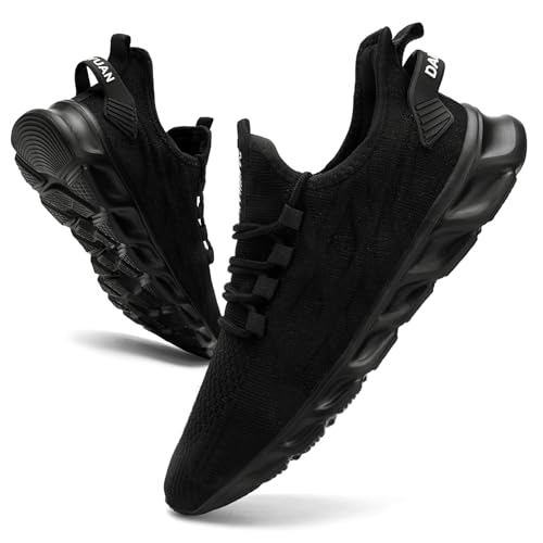 ZMBCYG Herren Sportschuhe Laufschuhe Turnschuhe Straßenlaufschuhe Tennisschuhe Sneaker Fitness Joggingschuhe Walkingschuhe Leichtgewichts Freizeit Atmungsaktive Schuhe schwarz 40 von ZMBCYG