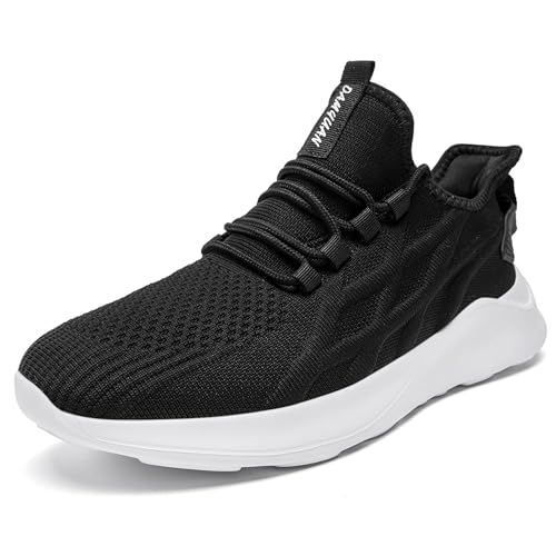 ZMBCYG Herren Sportschuhe Laufschuhe Turnschuhe Straßenlaufschuhe Tennisschuhe Sneaker Fitness Walkingschuhe Leichtgewichts Freizeit Atmungsaktive Schuhe Schwarz 47 von ZMBCYG