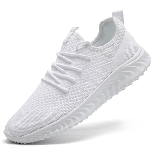 ZMBCYG Laufschuhe Damen Schuhe Sneaker Sportschuhe Turnschuhe Tennisschuhe Weiss Freizeitschuhe Fitnessschuhe Weiß Leichte Mesh Slip On Damenschuhe Outdoorschuhe Atmungsaktiv Mesh 37 EU von ZMBCYG