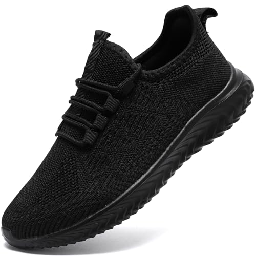 ZMBCYG Laufschuhe Damen Sneaker Turnschuhe Schuhe Sportschuhe Straßenlaufschuhe Tennisschuhe Slip On Fashion Walkingschuhe Joggingschuhe Fitnessschuhe Schwarz 39 EU von ZMBCYG