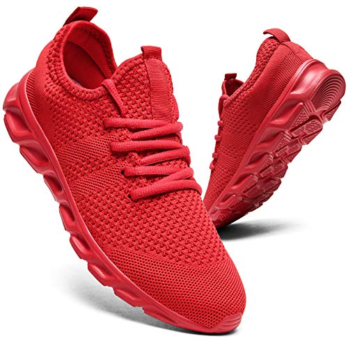 ZMBCYG Laufschuhe Herren Sneaker Sportschuhe Turnschuhe Straßenlaufschuhe Leichtgewichts Männer Running Schuhe Walkingschuhe Tennisschuhe Fitnessschuhe Joggingschuhe Rot 39 EU von ZMBCYG