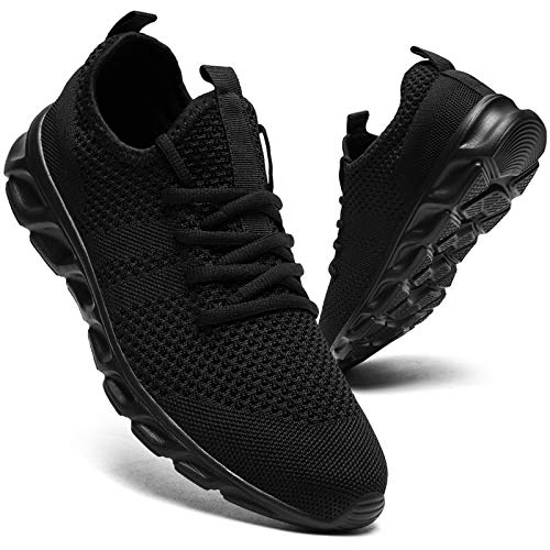 ZMBCYG Laufschuhe Herren Sneaker Sportschuhe Turnschuhe Straßenlaufschuhe Leichtgewichts Männer Running Schuhe Walkingschuhe Tennisschuhe Fitnessschuhe Joggingschuhe Schwarz 39 EU von ZMBCYG