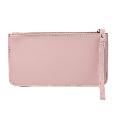 ZMCGNO 5 Farben Brieftasche Frauen weibliche Karte PU Lange Brieftaschen Geldbörsen Damen schlanke Kartenhalter Geldbörse(Pink) von ZMCGNO