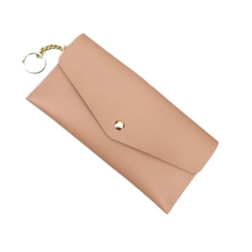 ZMCGNO Damen Geldbörse Damen Lange Geldbörse Trend Schlanke PU Leder Multi-Card Tasche Kreditkartenhalter Damen Hasp Clutch Geldbeutel Handtasche(Pink) von ZMCGNO