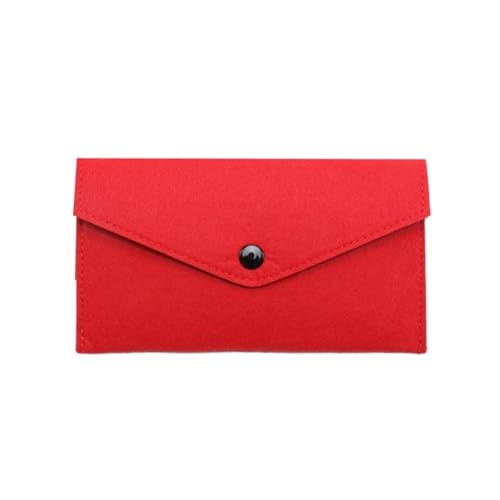 ZMCGNO Filz Geldbörse Brieftasche Tasche Wechselgeld for Schlüsselkartenhalter Kreditkartenhalter(Red) von ZMCGNO