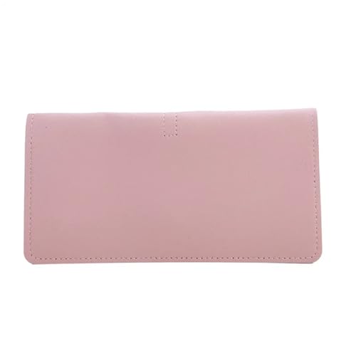 ZMCGNO Frauen Brieftaschen Aus Echtem Leder Weibliche Lange Brieftasche Reißverschluss Tasche Multicolor Splicing Wild(Pink) von ZMCGNO