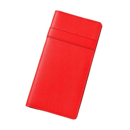 ZMCGNO Kreative Umschlag-Geldbörse, einfache, ultradünne, Lange Geldbörse mit Mehreren Kartenhaltern, PU-Leder, Geldbeutel for Damen(Red) von ZMCGNO