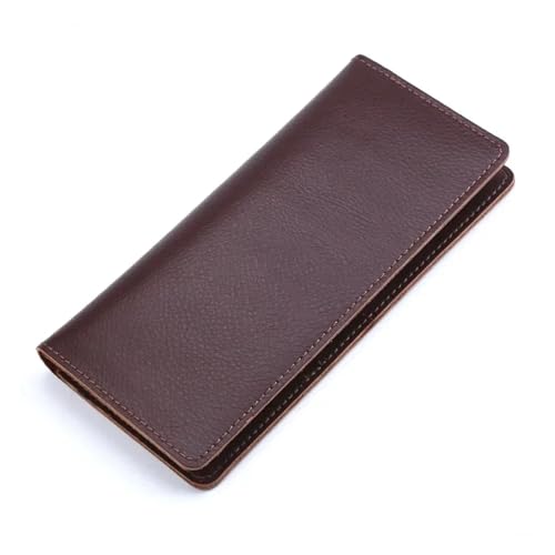 ZMCGNO Lange Brieftasche Frauen Lange Geldbörse Schlanke Geld Tasche Weibliche Kreditkarteninhaber Dünne Zweifach-Clutch for Damen(Coffee) von ZMCGNO