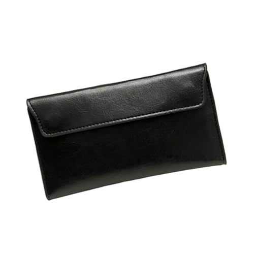 ZMCGNO Schlanke Echtes Leder Frauen Brieftasche Weibliche Lange Kupplung Geldbörsen Luxus Design Brieftaschen Und Geldbörsen Damen Karte Halter Vallet(Black) von ZMCGNO