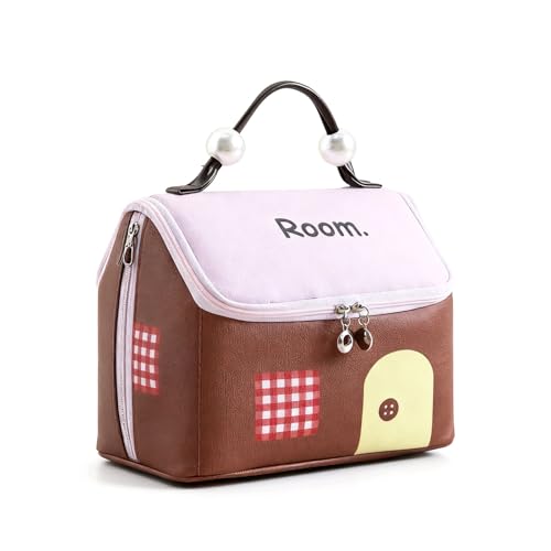 ZMCLZMD Reise-Make-up-Organizer Toilettenartikel-Taschen Mit Großem Fassungsvermögen Urlaubsutensilien Kompakte Handtasche Weiche Und Mädchenhafte Aufbewahrungstasche-1||18 * 13 * 17.5CM von ZMCLZMD