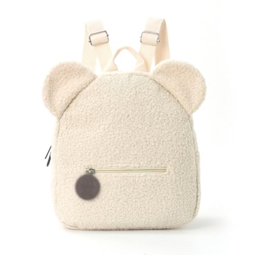 ZMCLZMD Rucksack Asweeting Kawaii Plüschtasche Niedliche Plüschfigur Daypack Schulhandtasche Niedlich Weiß-Beige||28 * 25 * 13cm von ZMCLZMD