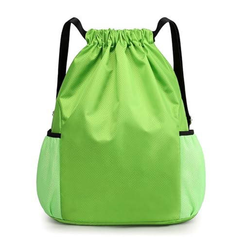 ZMCLZMD Rucksack Mit Kordelzug Sport Fitness Sackpack Mit Netztaschen Wasserabweisend Für Damen Herren-Green||43 * 31 * 14CM von ZMCLZMD