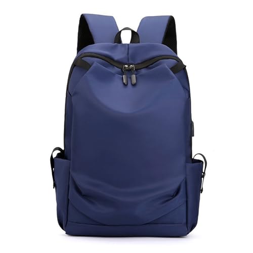 ZMCLZMD Schultaschen Rucksack Wasserdichter Tagesruck Lässiger Tagesrucksack Frauen Männer Für Uni Reisen Arbeit Schwarz Groß Schlicht Lässig-Blue||44 * 27 * 14CM von ZMCLZMD