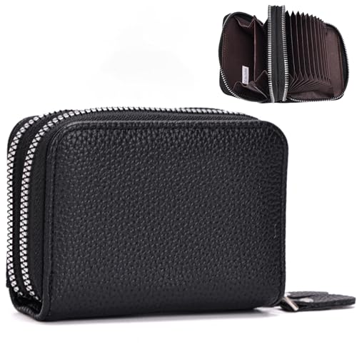 ZMDB Damen Geldbeutel mit RFID Blockierung, Klein & Kurzer Damen Portemonnaie PU Leder Brieftasche mit Doppelter Reißverschluss & Geldbörse, Damen Geldbörsen mit Mehreren Kartenfächern von ZMDB