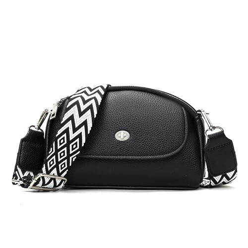 ZMDB Kleine Handtasche Damen, PU Leader Handy Umhängetasche Damen Handytasche zum Umhängen, Crossbody Bag Damen mit Verstellbar Abnehmbar Breitem Gurt, Tasche Damen mit Mehreren Fächern von ZMDB