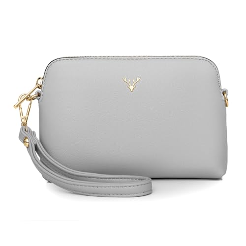 ZMDB Handtasche Damen Klein Umhängetasche Damen PU Leder Handytasche mit Handgelenkband & Verstellbar Abnehmbar Schultergurt, Schultertasche Damen Tasche Reißverschluss Crossbody Bag von ZMDB