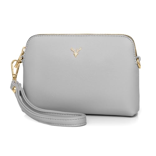 ZMDB Handtasche Damen Klein Umhängetasche Damen PU Leder Handytasche mit Handgelenkband & Verstellbar Abnehmbar Schultergurt, Schultertasche Damen Tasche Reißverschluss Crossbody Bag von ZMDB