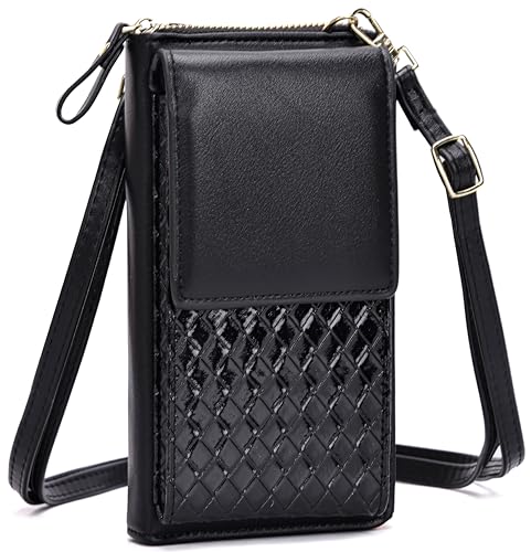 ZMDB Handytasche für Damen zum Umhängen, PU Leder Umhängetasche Damen mit Abnehmbarem Schultergurt, Handy Schultertasche Damen mit Kartensteckplatz von ZMDB