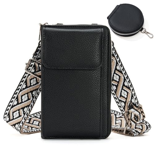 ZMDB Handytasche Damen zum Umhängen, RFID-Blockierung Große Kapazität Handy Umhängetasche Damen PU Leder Handytasche mit Abnehmbarem Schultergurt, Handy Schultertasche mit Geldbörse von ZMDB