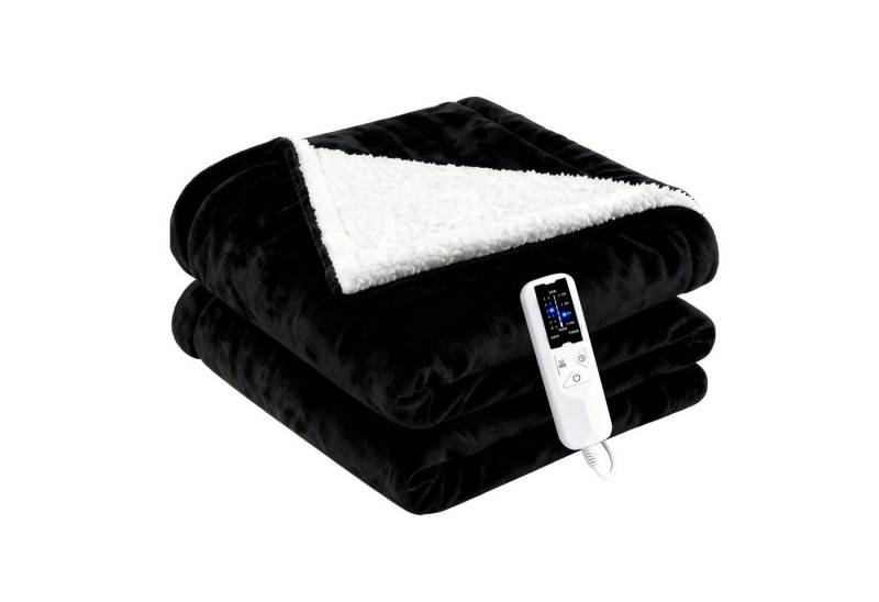 ZMH Heizdecke 180/200cm mit 6 Temperaturstufen Kuscheldecke mit Timer Digitalanzeige, 6 Temperaturstufen von ZMH