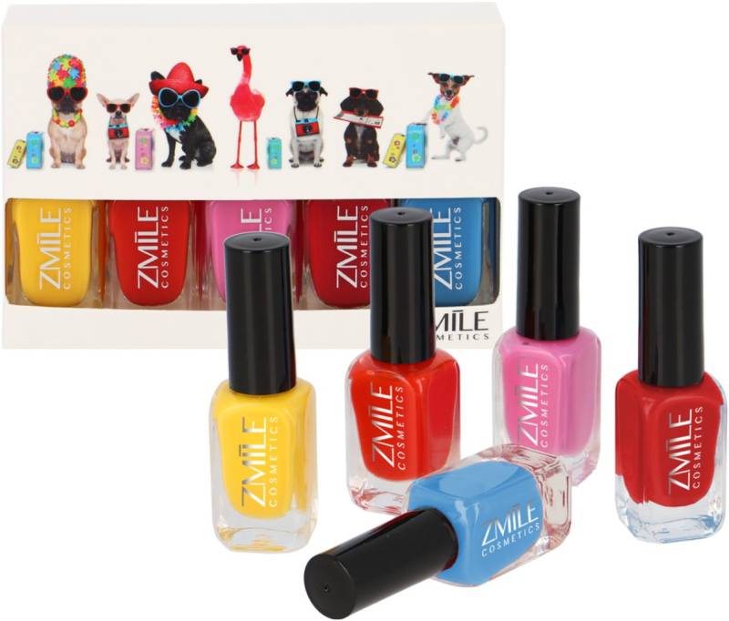 ZMILE COSMETICS Nagellack-Set Gel Like Nail Polish Set 'Summer Vacation', 5-tlg., mit veganer Formulierung von ZMILE COSMETICS