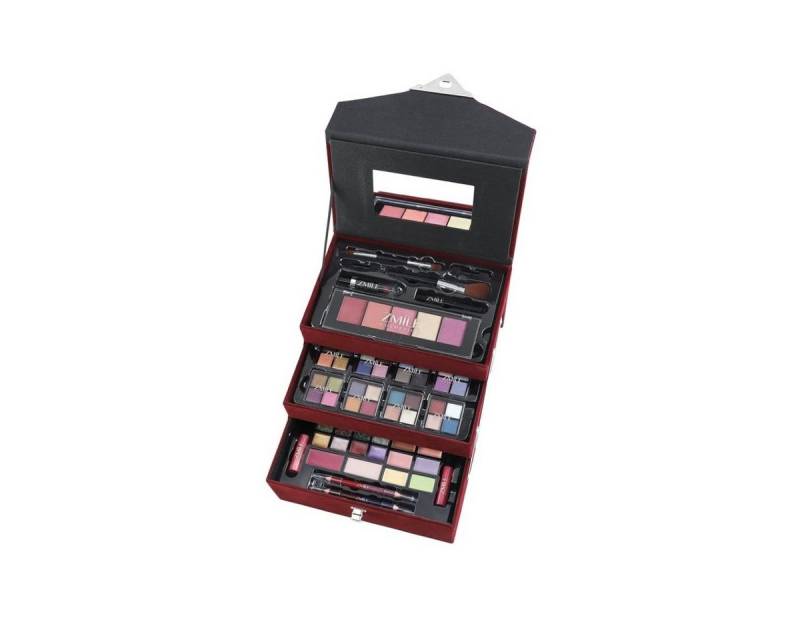 ZMILE COSMETICS Schmink-Koffer Schminkkoffer Beauty Case Velvety Dark Berry Set Vegan 74 teilig von ZMILE COSMETICS