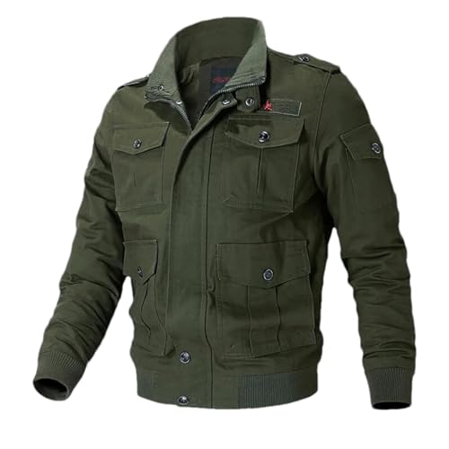ZMIN Frühling Casual männer Jacke Armee Militärische Taktische Mäntel Herbst Männlichen Baseball Outwear Windjacke Werkzeug Jacken 1222-ArmyEN8 XS von ZMIN