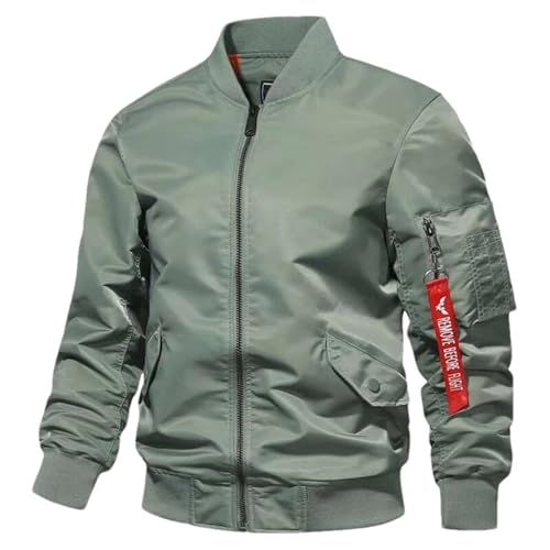 ZMIN Herren Frühling Herbst leichte Bomberjacke Windjacke Softshell Varsity Jacken Herren Sportbekleidung Mantel EN8 XXL von ZMIN