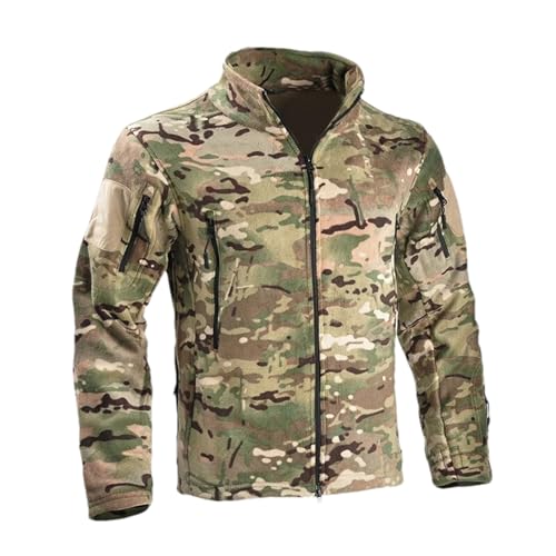 ZMIN Taktische Armee-Fleecejacke Militär-Thermo-Warm-Camouflage1 Jagdmäntel Herren-Safari-Jacke Oberbekleidung Windjacke Multicam M von ZMIN