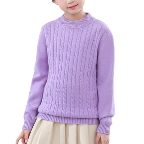 ZMNKH 100% Kaschmir Pullover für Jungen Mädchen Winter Pullover Strickpullover Langarm Pullover Casual Tops für Kinder von ZMNKH