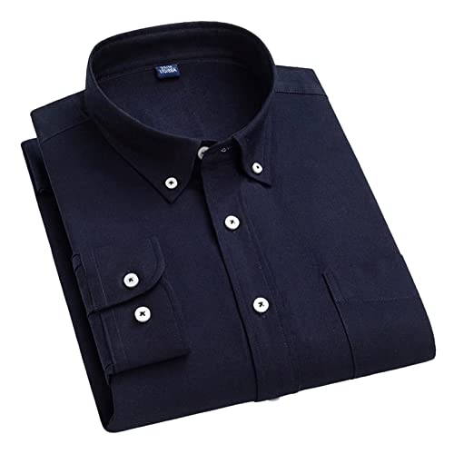 ZMNKH Herren Hemd Slim Fit Herren Hemden Langarm Hemden Männer Freizeit Hemd Business Oxford Hemd,100% Baumwolle von ZMNKH