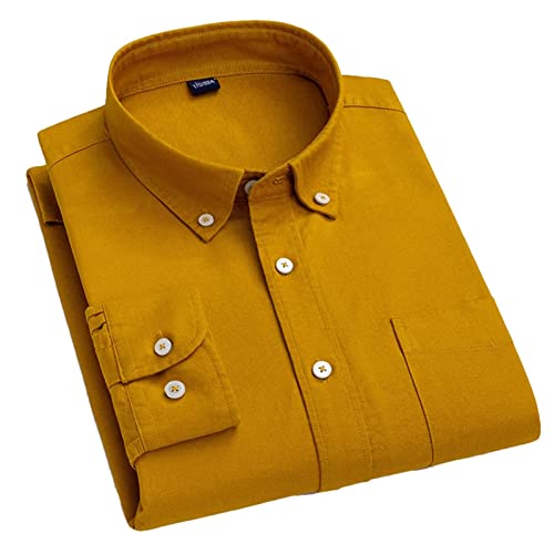 ZMNKH Herren Hemd Slim Fit Herren Hemden Langarm Hemden Männer Freizeit Hemd Business Oxford Hemd,100% Baumwolle von ZMNKH