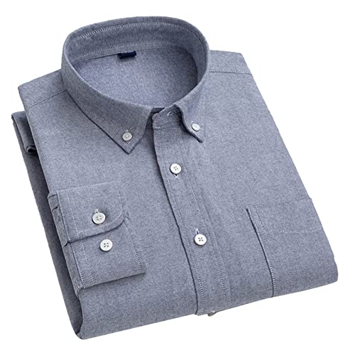 ZMNKH Herren Hemd Slim Fit Herren Hemden Langarm Hemden Männer Freizeit Hemd Business Oxford Hemd,100% Baumwolle von ZMNKH