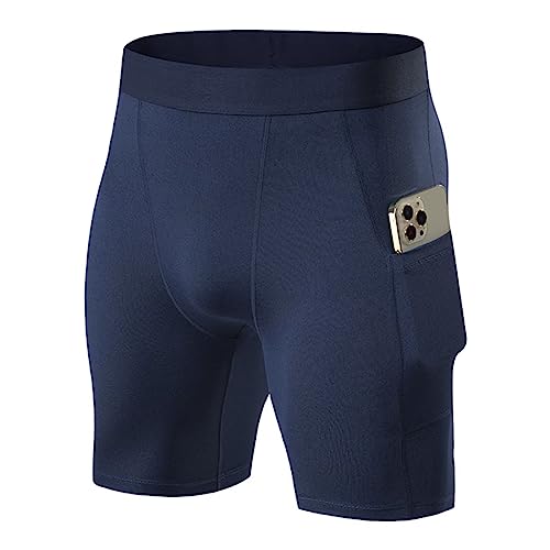 ZMNKH Herren Kompressionsshorts Schnelltrocknendes Base Layer Tights Sport Unterhosen Atmungsaktive Sportshorts mit Tasche von ZMNKH