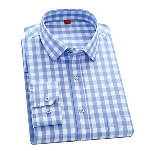 ZMNKH Herrenhemd Langarm Kariertes Hemd mit Tasche Karierte Hemden Button Down Hemden Kleid Hemd Casual Business Hemd ZMNKH Herrenhemd Langarm Kariertes Hemd mit Tasche Karierte Hemden Button Down Hemden Kleid Hemd Casual Business Hemd von ZMNKH