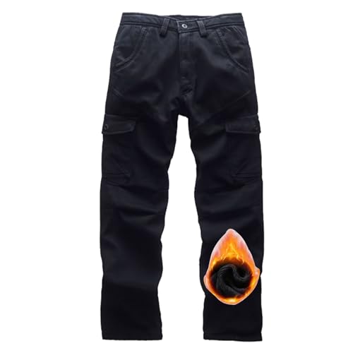 ZMNKH Softshellhose Herren Outdoor Taktische Hose Fleece Kampfhose Wandern Arbeit Cargo Hose mit Multi Taschen von ZMNKH