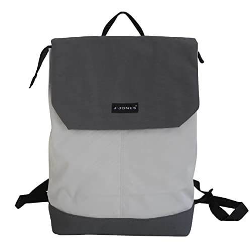 Moderner City Rucksack von Jennifer Jones - sehr geräumiger Damenrucksack Damentasche Woman's Bag (Hellgrau) - präsentiert von ZMOKA® von ZMOKA