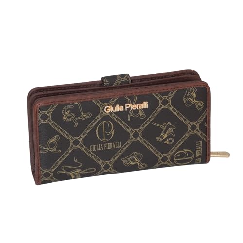 ZMOKA XL Damen Designer Fashion Wallet Geldbörse Portemonnaie Geldbeutel Giulia Pieralli (Kaffee Braun) von ZMOKA