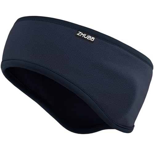 ZMUBB Fleece-Ohrwärmer für Herren und Damen, Winter-Stirnband, Ohrenschützer, Ohrenschützer für kaltes Wetter, Laufen, Radfahren, Skifahren (Marineblau) von ZMUBB