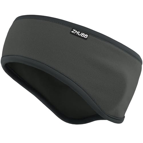 ZMUBB Fleece-Ohrwärmer für Herren und Damen, Winter-Stirnband, Ohrenschützer, Ohrenschützer für kaltes Wetter, Laufen, Radfahren, Skifahren (dunkelgrau) von ZMUBB