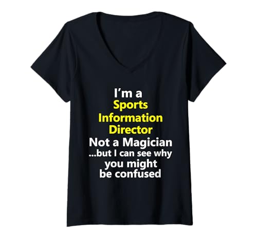 Damen Sports Information Director College Job Basketball Leichtathletik T-Shirt mit V-Ausschnitt Damen Sports Information Director College Job Basketball Leichtathletik T-Shirt mit V-Ausschnitt von ZMYtXHYBLWJjHBSY Creations Co